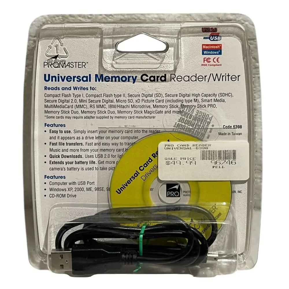 Promaster Digital 6398 Universal Memory Card Reader/Writer USB 2.0 Multi-Card